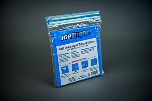 Ice Right Blue Cold Compression Wrap with Velcro closure with ice bag, Pack of 2 (Lg 6.5" x 97" (stretched))