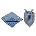 PUPTECK 4 pcs Plaid Dog Bandana Scarfs - Reversible Pet Triangle Bibs Bibs Accessories