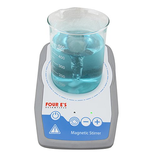 Four E's Scientific Ultra-flat Magnetic Mini-Stirrer with Stirrer Bar 15-1500rpm,US Plug