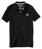 Aeropostale Men's A87 Solid Logo Piqué Polo Shirt