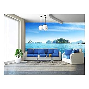 Island in Andaman Sea Thailand - Removable Wall Mural | Self-Adhesive Large Wallpaper - 66x96 inches