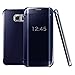 Hovisi Luxurious Shiny Flip Case Cover Samsung Galaxy S6 Edge Plus (Darkblue)