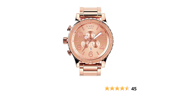 nixon rose gold watch mens