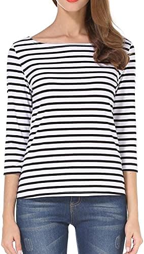 Theory Women's Boatneck Tee, Navy Multi, XL at Amazon Women's