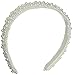 Darice V35231-01 Pearl Beaded Bridal Headband, White, 1-Inch