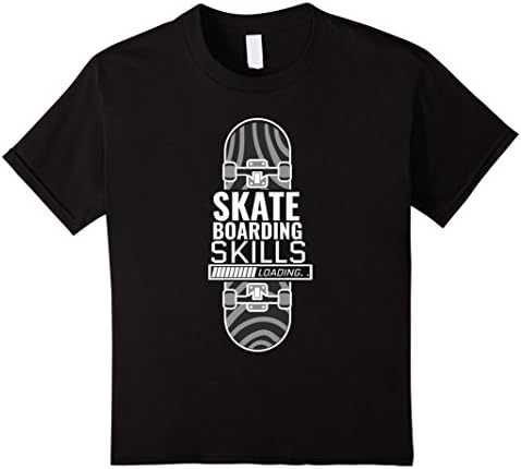 Kids Skateboard Clothes Tee Shirt Skateboarding Skills Loading 6 Black