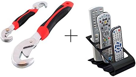 DGB Snap and Grip Auto Adjustable Universal Wrench (Set of 2, Black and Red) With Remote Stand