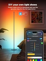Govee LED Floor Lamp RGBIC Corner Lamp 61 Scenes Music Sync Smart Black view 12