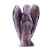 Crystal Allies Gallery® 1 Piece 50mm Natural Stone Carved Fluorite Angel with Carrying Pouch