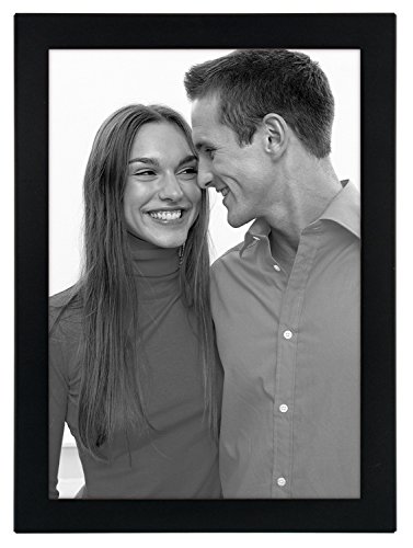 Malden International Designs Matte Black Essential Fashion Metal Picture Frame, 5x7, Black