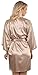 VEAMI Women's Short Kimono Robe-Champagne Metallic-Medium, Bridesmaid Edition