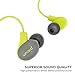 Picun S2 Earphones In-ear Earbuds Headphones with Microphone Wired 3.5mm Stereo Headset Dynamic Crystal Clear Sound In-line Remote Control Ergonomic Comfort-Fit for Kids Men Girls (Green)
