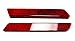 CaliBikerClub Red Latch Reflectors for Harley-Davidson ABS Saddlebags Latch Cover Reflector