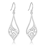 Highly Polished Sterling Silver Filigree Dangle Drop Earrings - New Arrival