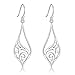 Highly Polished Sterling Silver Filigree Dangle Drop Earrings - New Arrival