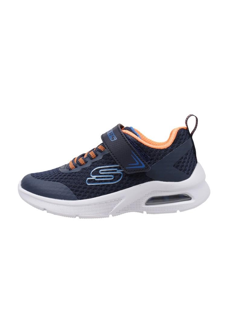 Skechers Boys' Microspec Max, Navy/Orange, 2 Little Kid Image