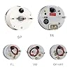 MOTOR METER RACING Classic White 6-Gauge Set – Mechanical Speedometer (MPH), Tach, Oil, Volt, Temp & Fuel