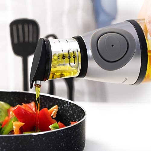 AMINNO Kitchen Oil Dispenser Press and Measure Oil Dispenser Bottle