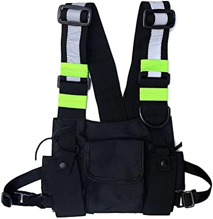Amazon.com: Multi-Pocket Chest Rig Bag Reflective Vest Chest Bag