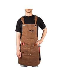 Delantal de lona encerada resistente con bolsillos ajustables hasta XXL para hombres y mujeres   Texas Canvas Wares