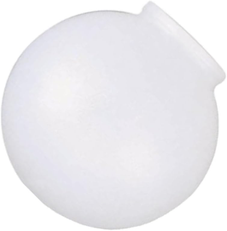 6-Inch White Polycarbonate Globe Shade - 3-1/4-Inch Fitter