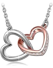 Kami Idea Mein Schicksal Damen Kette mit Swarovski Steinen Gold Plattiert Herz Halskette mit Anhänger, Kommt in Eleganten Geschenk-Box, Nickel-Freie Bestanden SGS Test