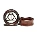 Deathly Hallows Organic Wood Flesh Tunnels Double Flared Ear Stretcher Saddle Plugs Gauge 8mm - 20mm