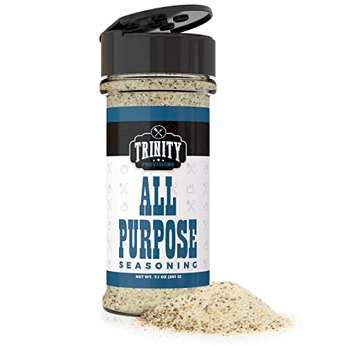 Trinity Provisions All Purpose Seasoning - Salt, Pepper & Garlic Spice Blend for Chicken, Fish, Beef, Veggies, Seafood, Eggs and More - Gluten Free, Non-GMO, and MSG Free