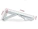 Accessbuy Folding Shelf Bracket Stainless Steel Triangle Wall Mount Support White Heavy Duty Shelf Brackets 2 PCS (10inch)