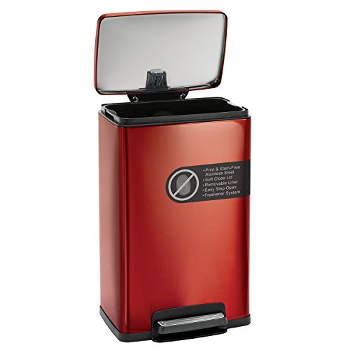 Tramontina Stainless Steel Rectangular Step Can Freshener System, Trash