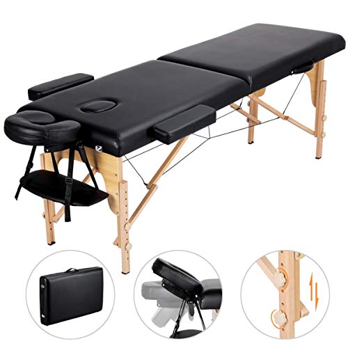 Yaheetech Massage Table Portable Massage Bed Massage Therapy Table Spa Bed 84 Inch Adjustable 2 Fold Salon Bed Face… - Image 3