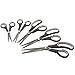 KUONIIY Scissors Set of 5 Soft Comfort-Grip Handles Sharp Titanium Blades