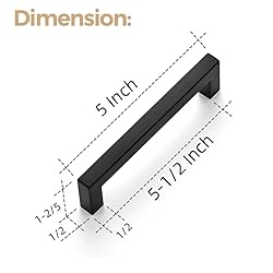 Ravinte 10 Pack Square Bar Kitchen Cabinet Handles