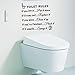 WINOMO Toilet Rules Decals Bathroom Art Wall Quote Stickers Removable Wall Decals Decoration