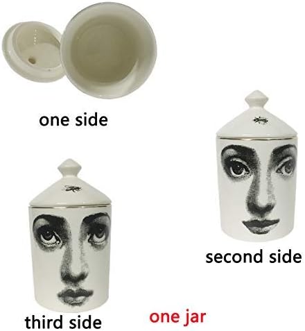 Lina Cavalieri Candle Holder Diy Handmade Candles Jar Retro Lina Face Storage Bin Ceramic Caft Home Decoration Jewerlly Storage Box (e)