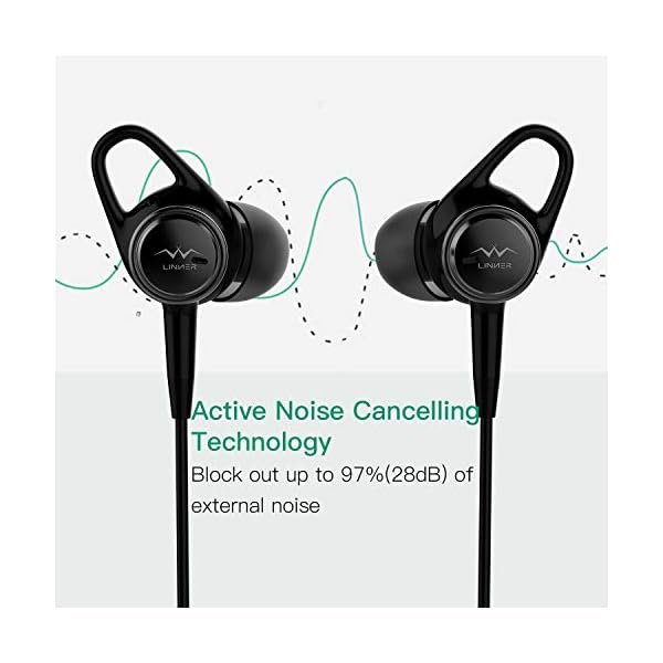 Linner-Active-Noise-Cancelling-Headphones-Lightning-in-Ear-Wired-Earphone-wBuilt-in-Mic-and-Remote-Comfortable-and-Secure-Fit-MFi-Certified-for-iPhone-X-8-7-iPad-iPod-Rose-Gold Linner Active Noise Cancelling Headphones Lightning in-Ear Wired Earphone w/Built-in Mic and Remote (Comfortable and…