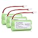 Floureon 3-Pack NiMH Rechargeable Cordless Phone Battery for BT166342 BT-166342 BT266342 BT-266342 BT183342 BT-283342