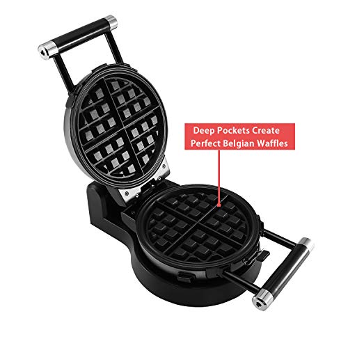 Health and Home Upgrade Automatic 360 Rotating Belgian Waffle Maker
