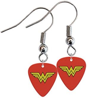 Wonder Woman Mini Guitar Pick Earrings