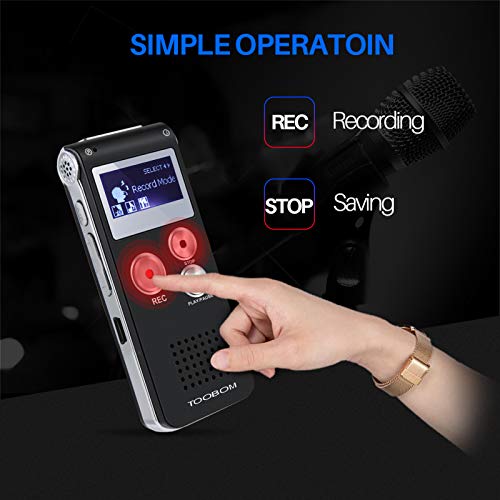 Voice Recorder TOOBOM R01 Digital Voice Activated Recorder Sound