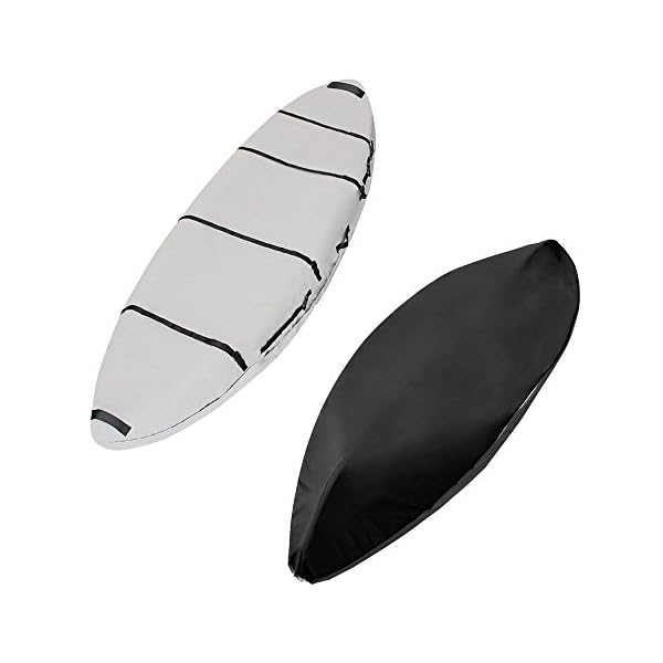 MSC-NEW-DESIGN-Heavy-duty-GreyBlack-Two-tone-Adjustable-CanoeKayak-Cover-Fits-most-sizes-Extra-strap-for-snug-fit-whand-strap-for-easy-move