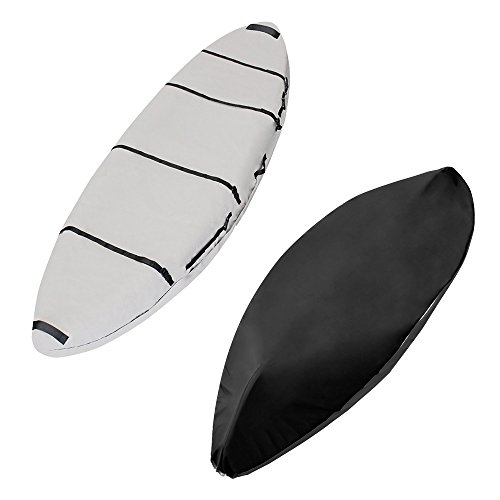 image for MSC 300D Grey/Black Two-Tone Adjustable Canoe/Kayak Cover (Fits up to 