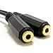 kenable 3.5mm Right Angle Stereo Jack Audio Splitter Adapter Cable Lead 20cm (~8 inch)