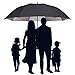 G4Free 68 inch Oversize Windproof Automatic Open Golf umbrella Double Canopy Vented Waterproof Large UV Sun Protection Stick Umbrellas (Black)