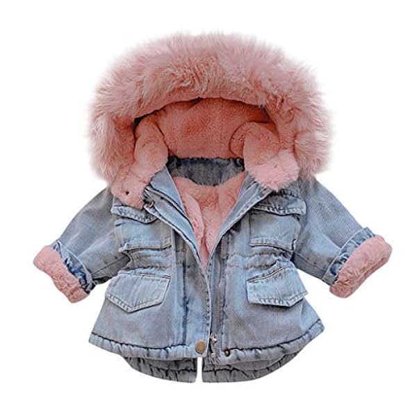 Bonjouree Bebe Veste Polaire Enfant Fille Hiver Manteau Avec Capuche Fourrure Doudoune Parka Fille Hiver Chaud