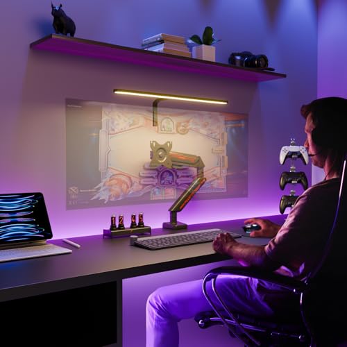 ETHU Single Monitor Arm, Adjustable Gas Spring Monitor Stand for 13-32 inch Monitor up to 9kg, Full Motion Computer Monitor Mount, LED/LCD Display Arm with VESA Pattern 75x75/100x100 Single Arm Black