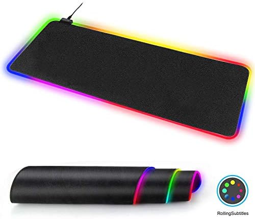 Rgbゲーム用マウスパッド 大型 光るマウスマット Led照明 13モードと2段階の明るさ 世界の人気ブランド ソフトゲーム用マウスパッド ノンスリップ L Rbg 天然ゴム