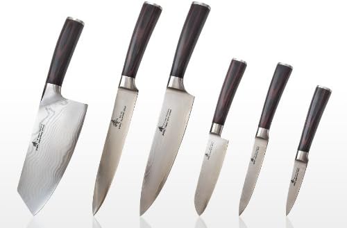 Zhen Japanese Damascus VG-10 Knife set, 6-Piece