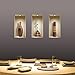 The Nisha Art Magic 3D Vinyl Removable Wall Sticker Decals DIY, Set of 3, Brown Vases