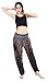 Boho Vib Women's Rayon Print Smocked Waist Boho Harem Yoga Pants (Small/Medium, Peacock 1 Brown)